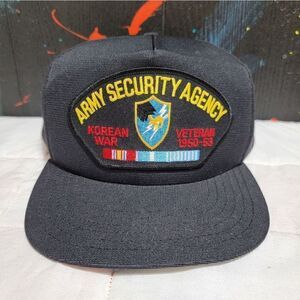 Vintage‎ Army Security Trucker Hat Snap Back #H27